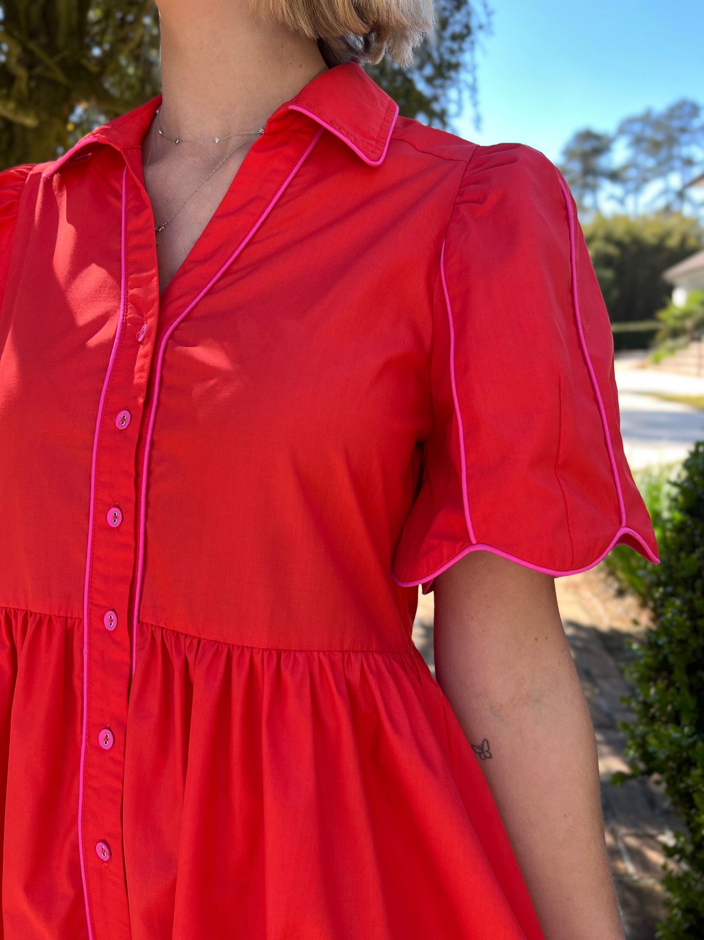 Tulip Season Red Mini Dress