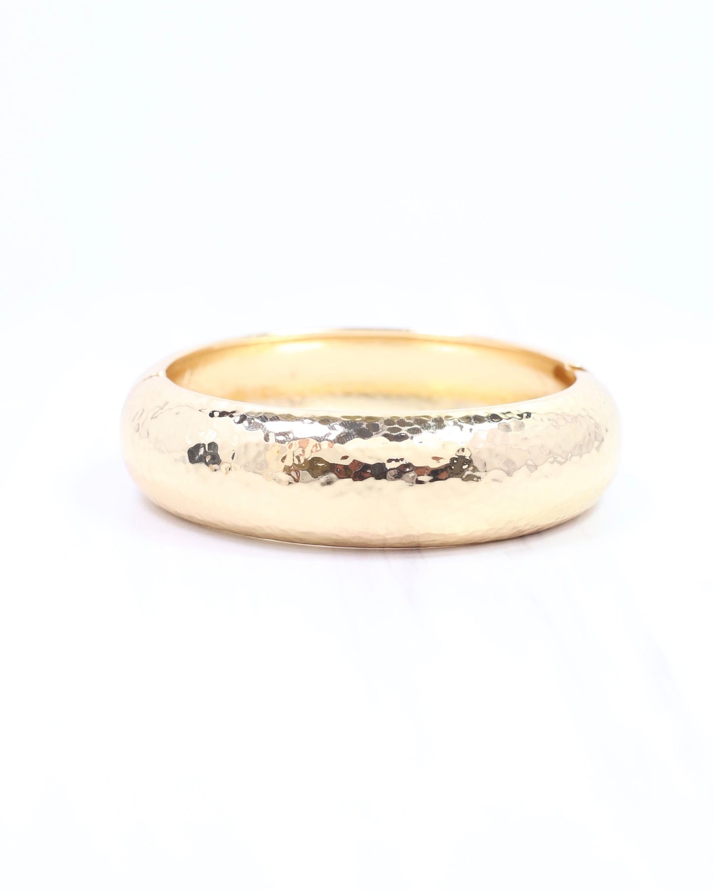Barnsley Hammered Bangle Bracelet Gold