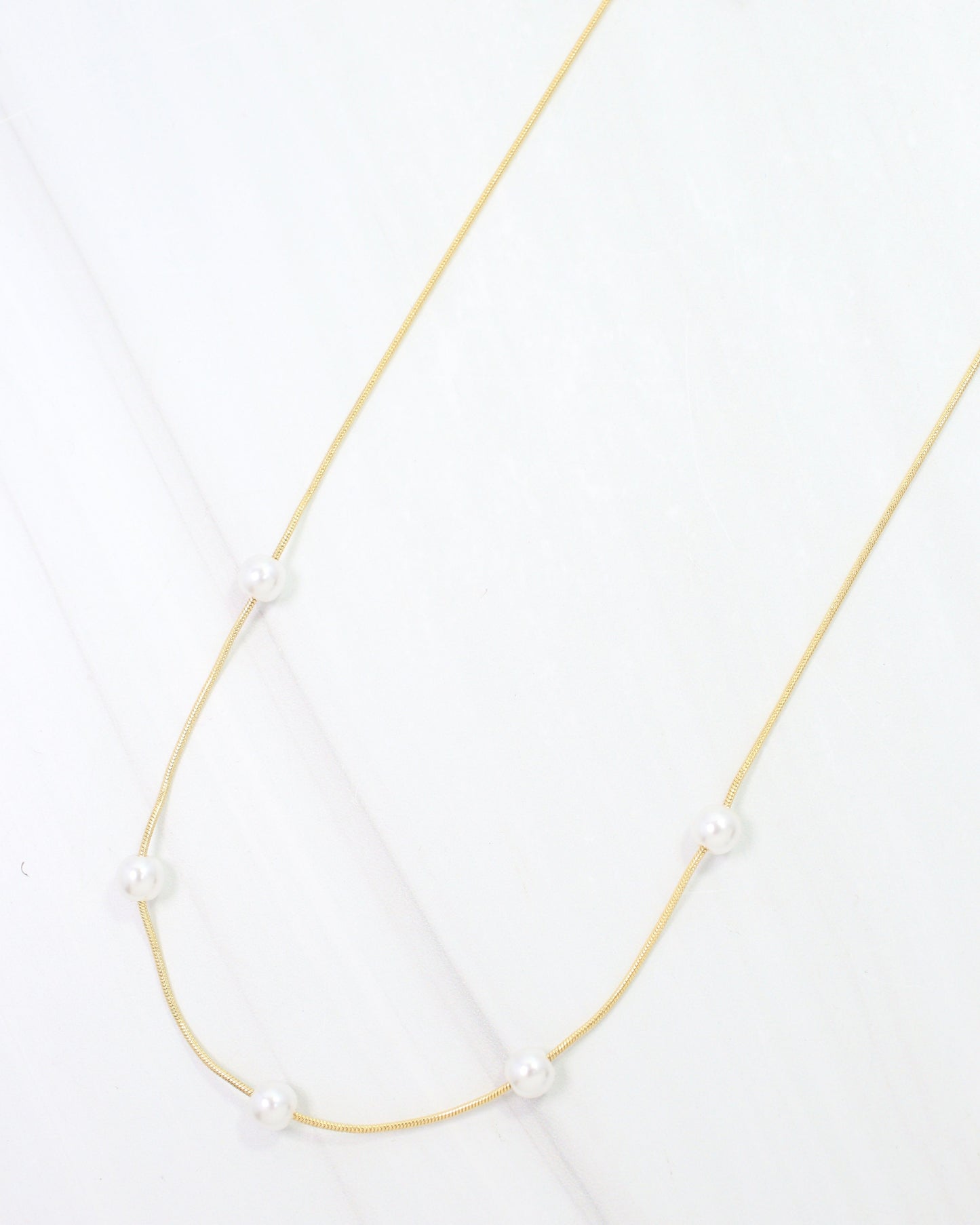 Emiko Pearl Necklace WR Gold