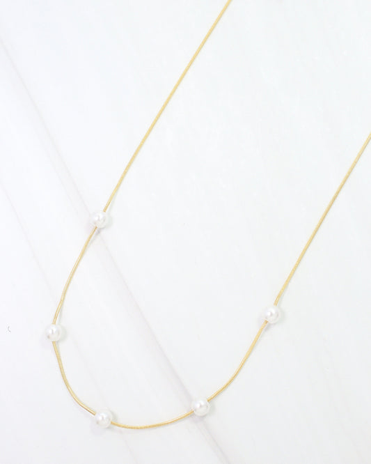 Emiko Pearl Necklace WR Gold