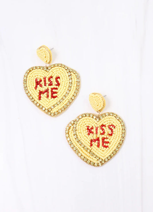 Tell Me About It Heart Earring YELLOW