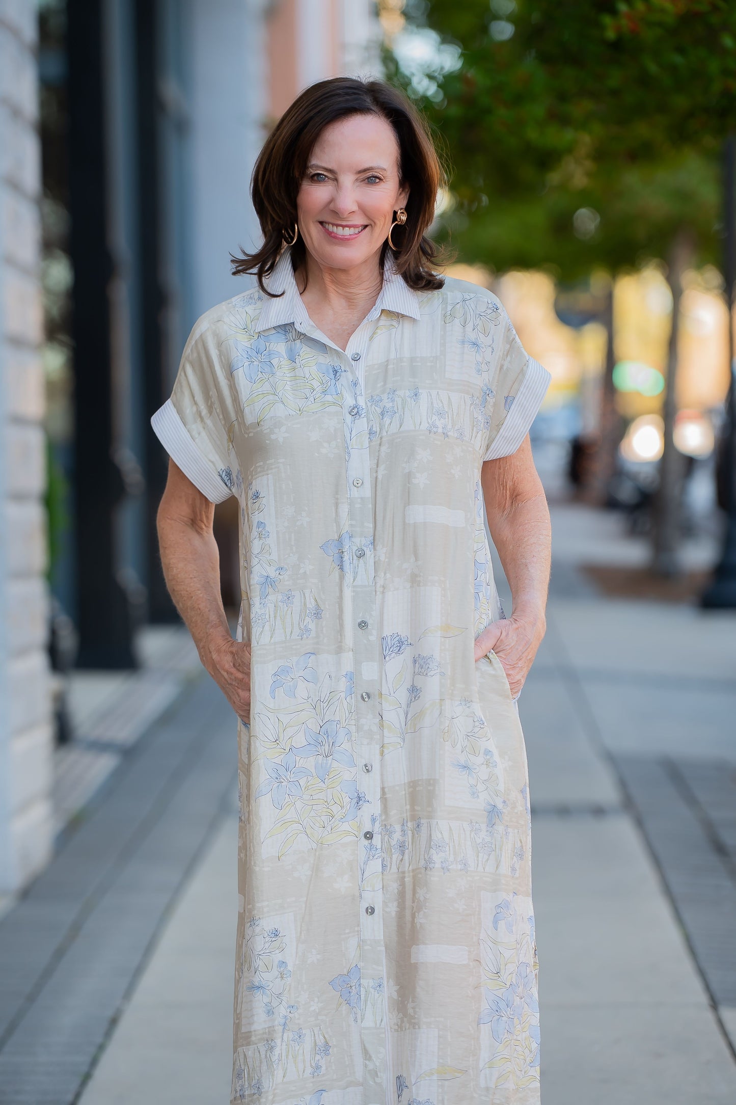 Dallas Collared Floral Midi Dress