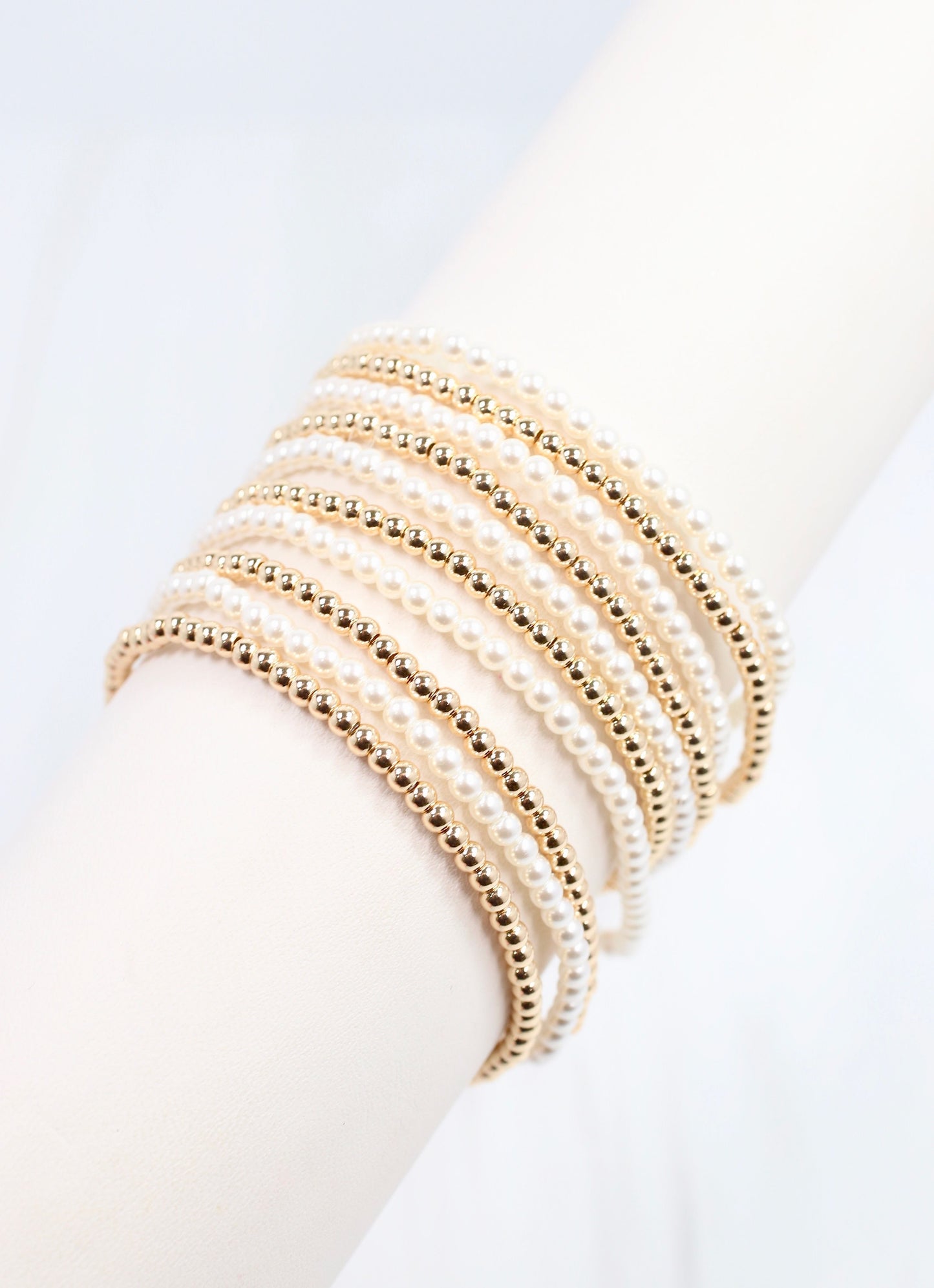 Fanning Pearl Bracelet Set Gold