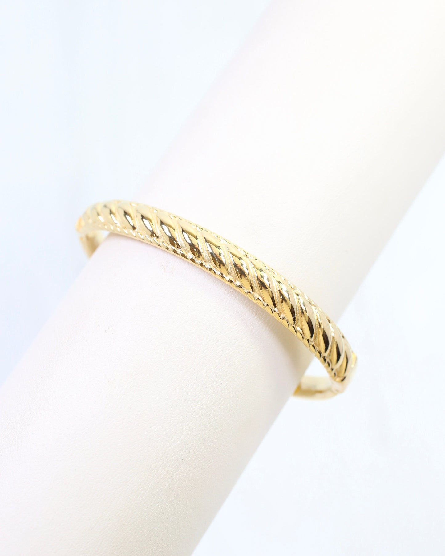 Natalie Twist Rope Bangle Bracelet WR Gold