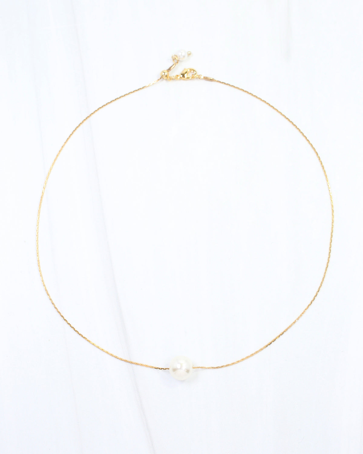 Nora Dainty Pearl Necklace WP Gold