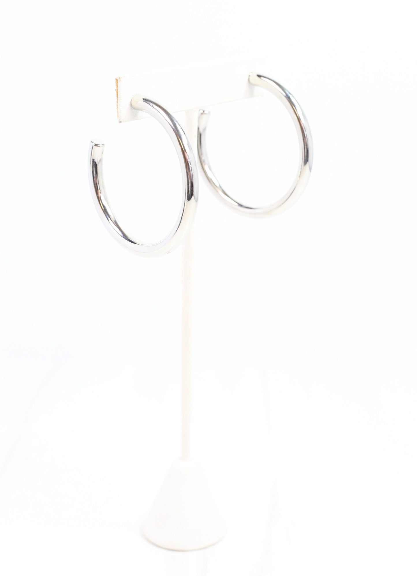 Worley Hoop Earring Shiny Silver