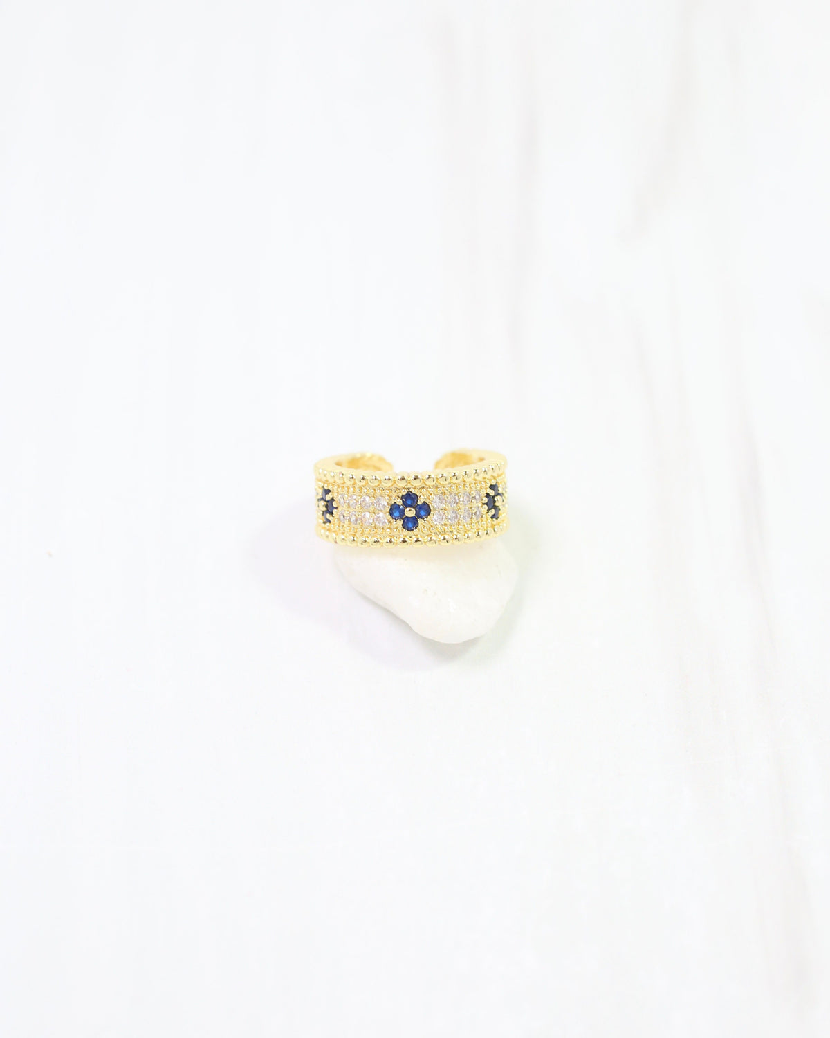Nina Clover CZ Ring Gold