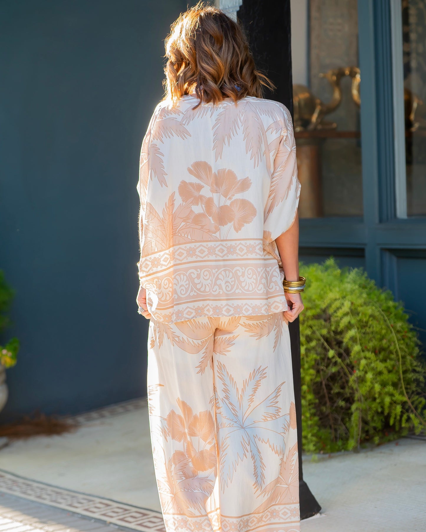 Victoria Mixed Tropical Print Relaxed Fit Top