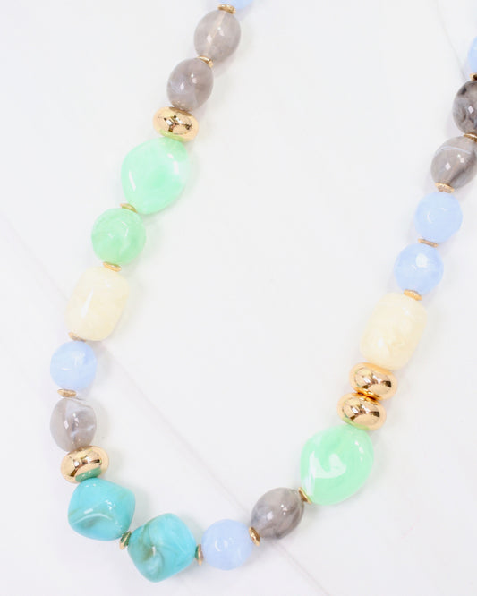 Ambridge Stone Beaded Necklace Blue Multi