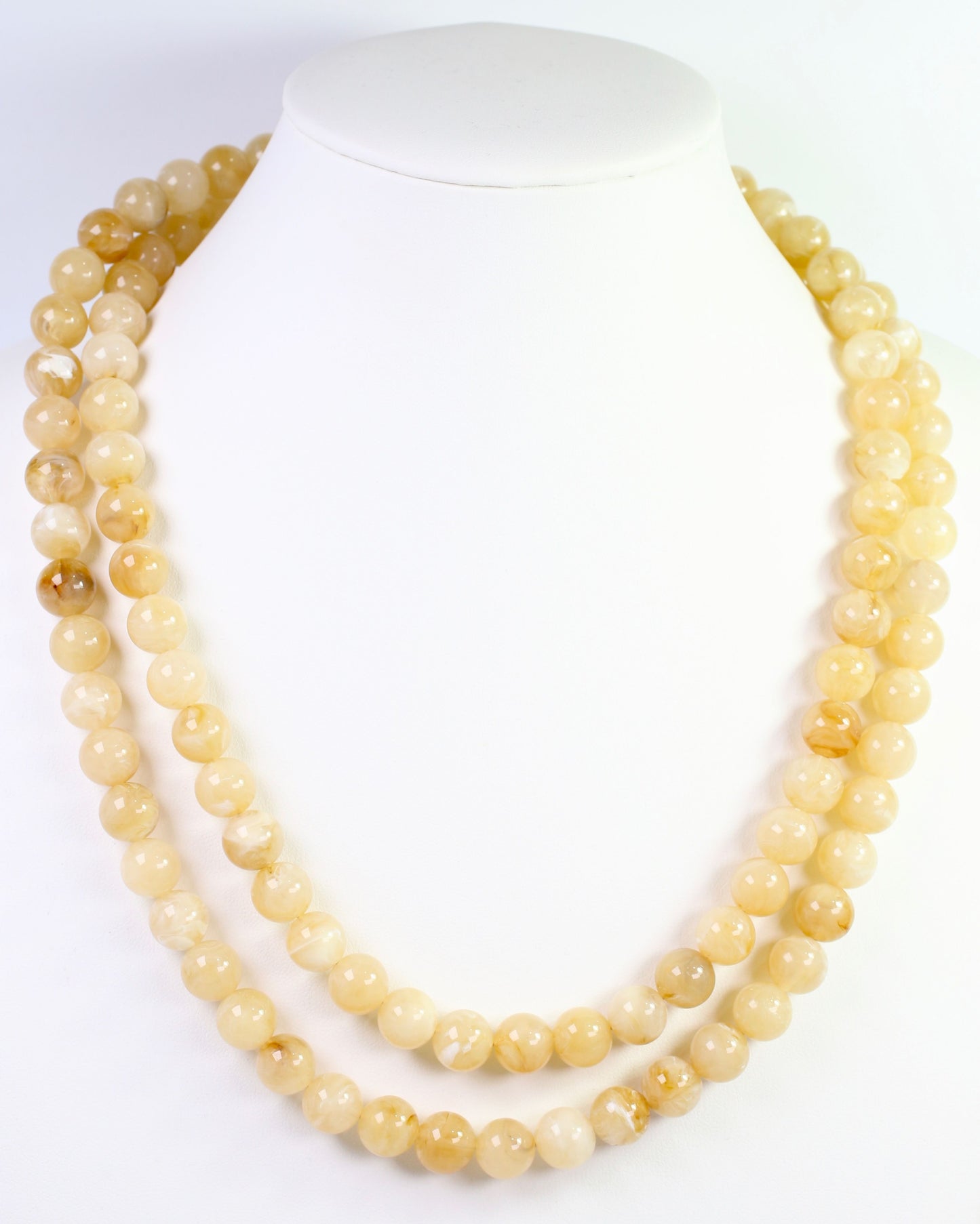 Lithgow Marble Beaded Layered Necklace Natural