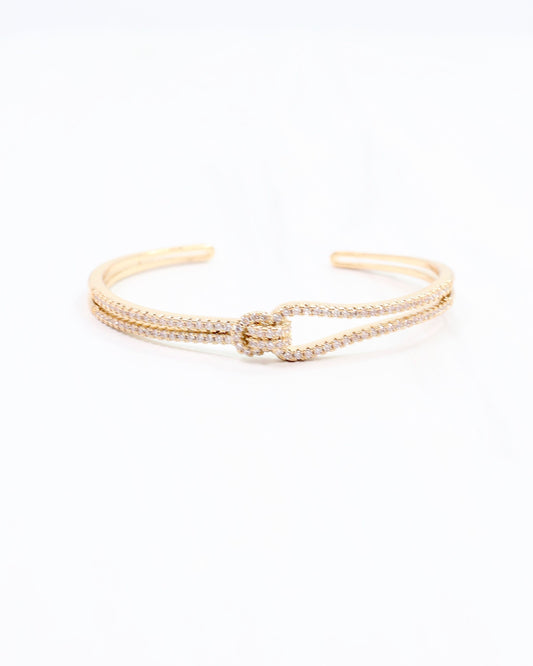 Krissy CZ Cuff Bracelet Gold