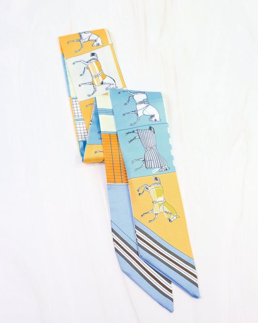 Devyn Horse Scarf Blue