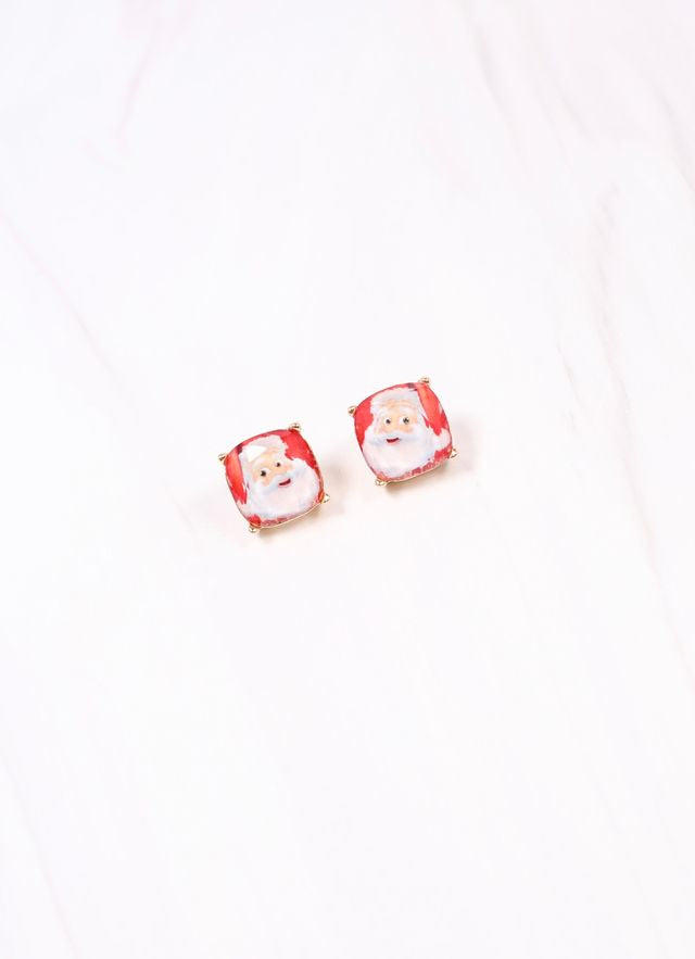 Santa Stud Earring RED