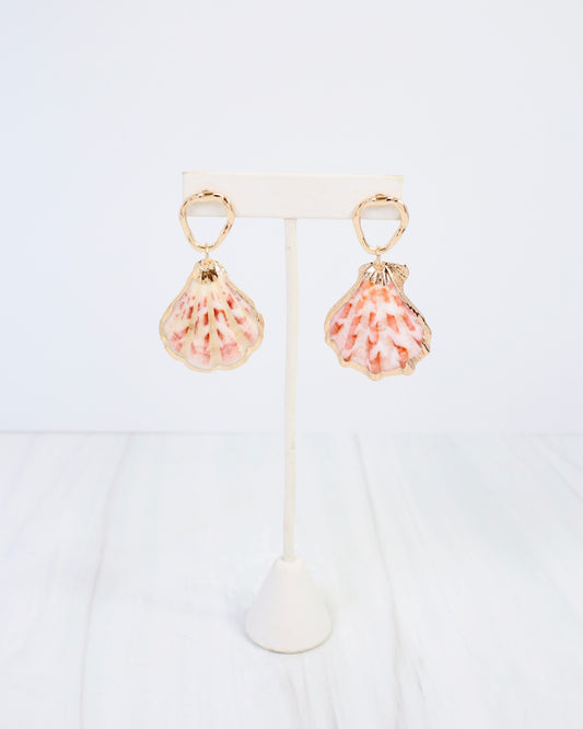Palmyra Shell Dangle Earring Gold
