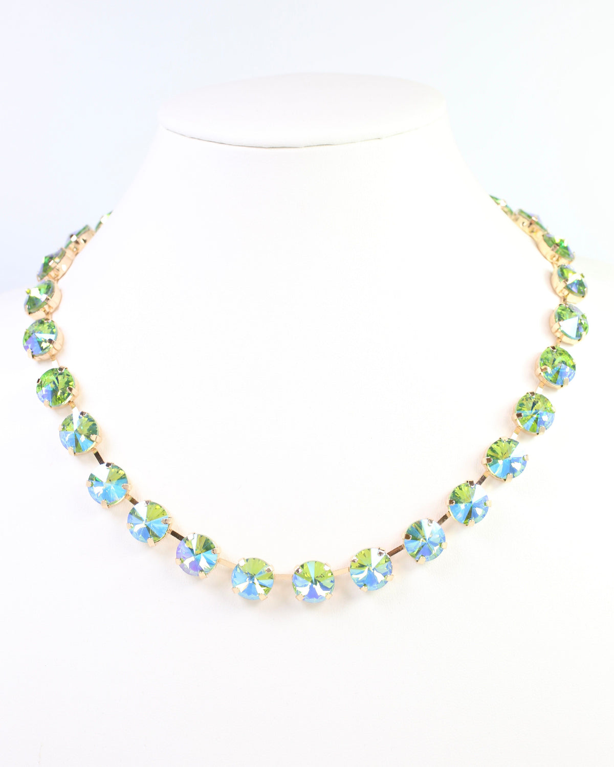 Roxanne Rhinestone Necklace Aqua AB