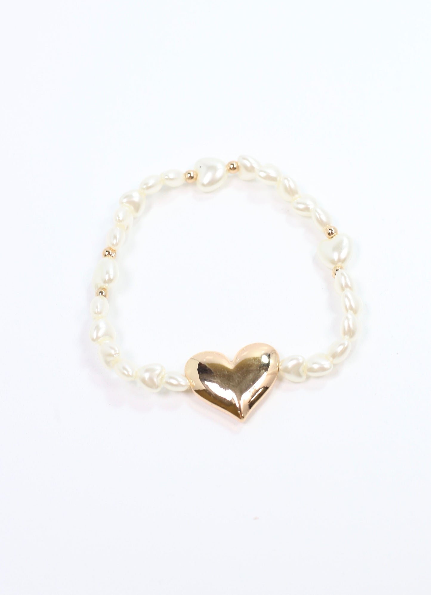 Dominick Heart Pearl Bracelet CREAM