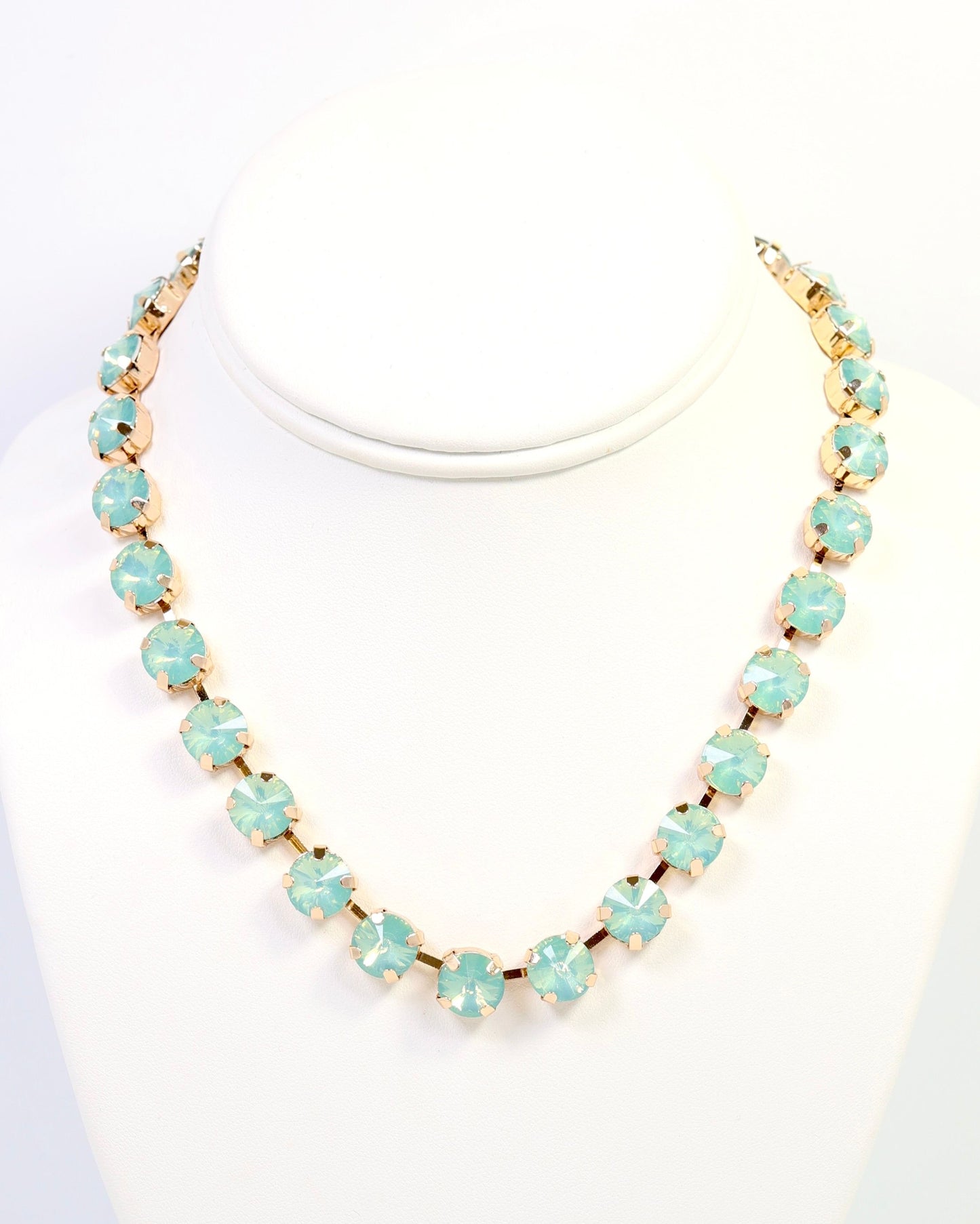 Radcliffe Rhinestone Necklace Mint Opal