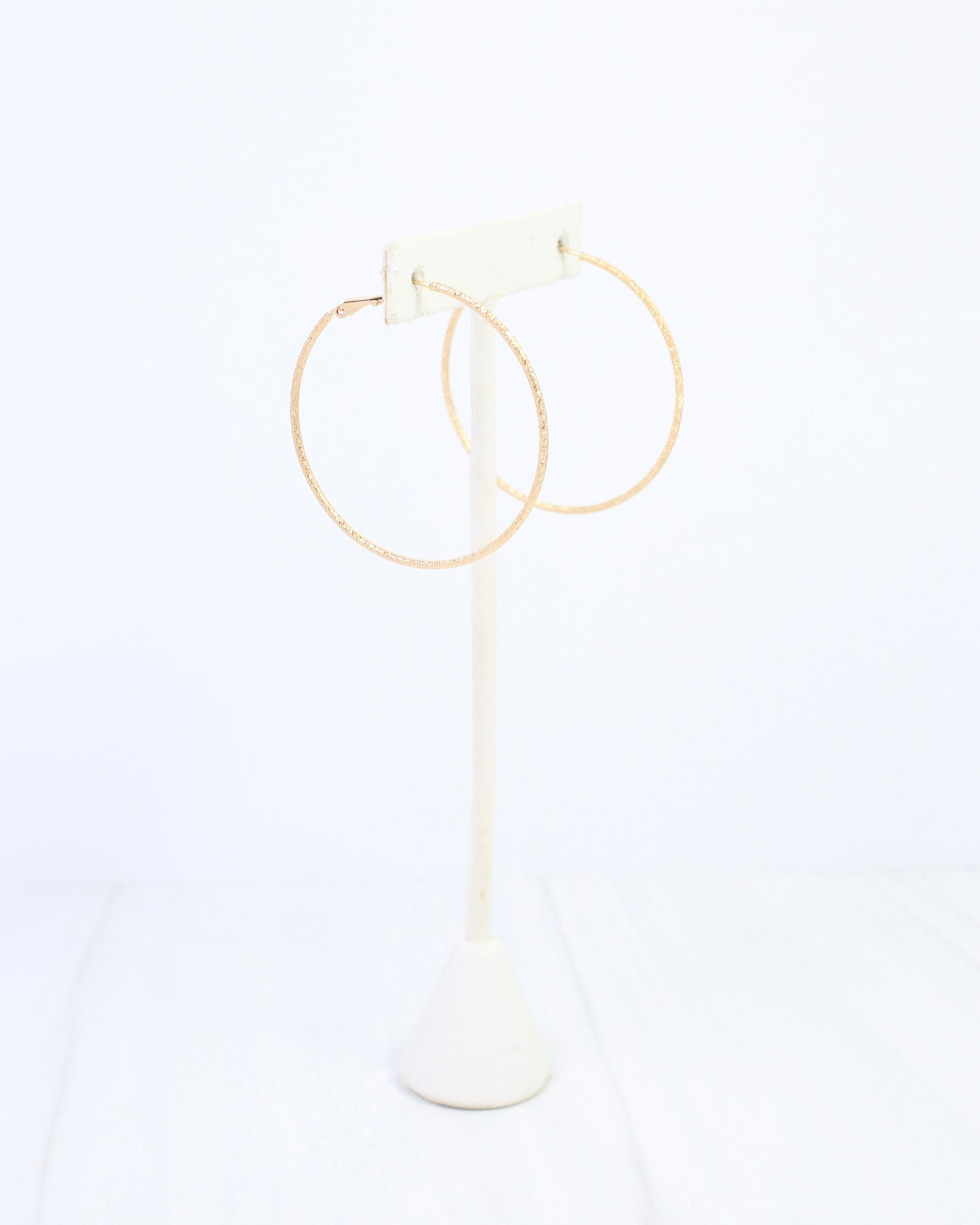 Litzy Textured Hoop Earring WR Gold