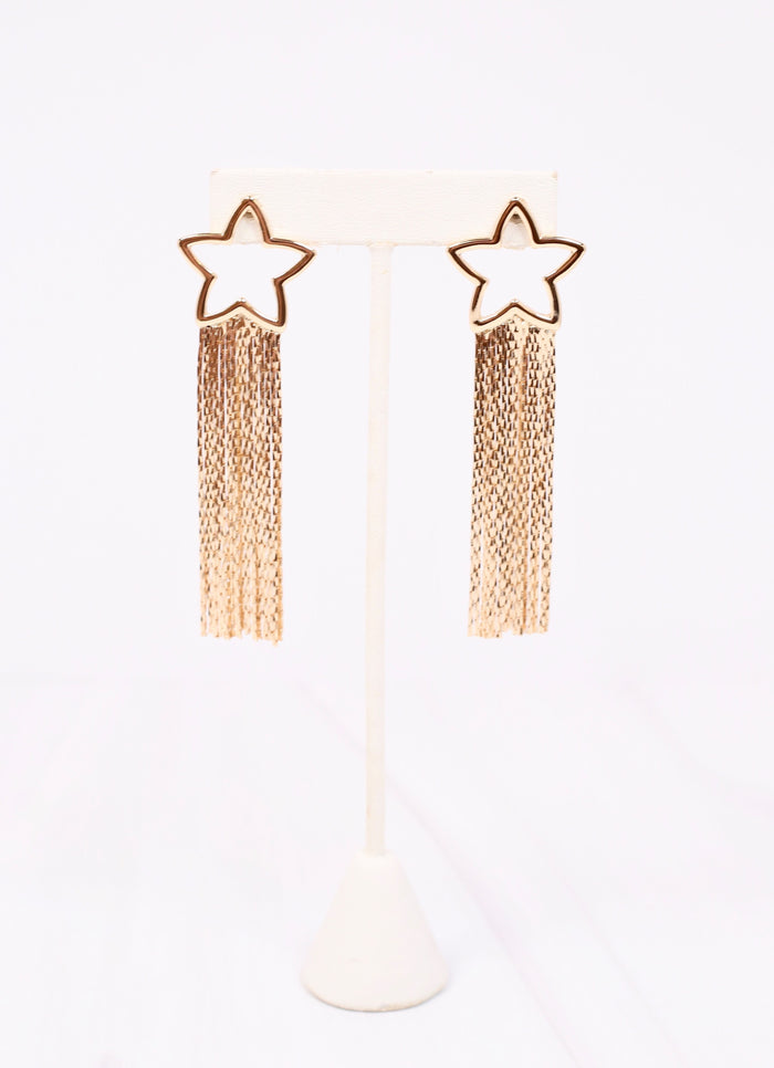 Marshfield Star Fringe Earring GOLD