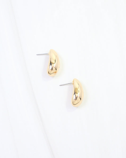 Lacey Oval Post Earring Gold