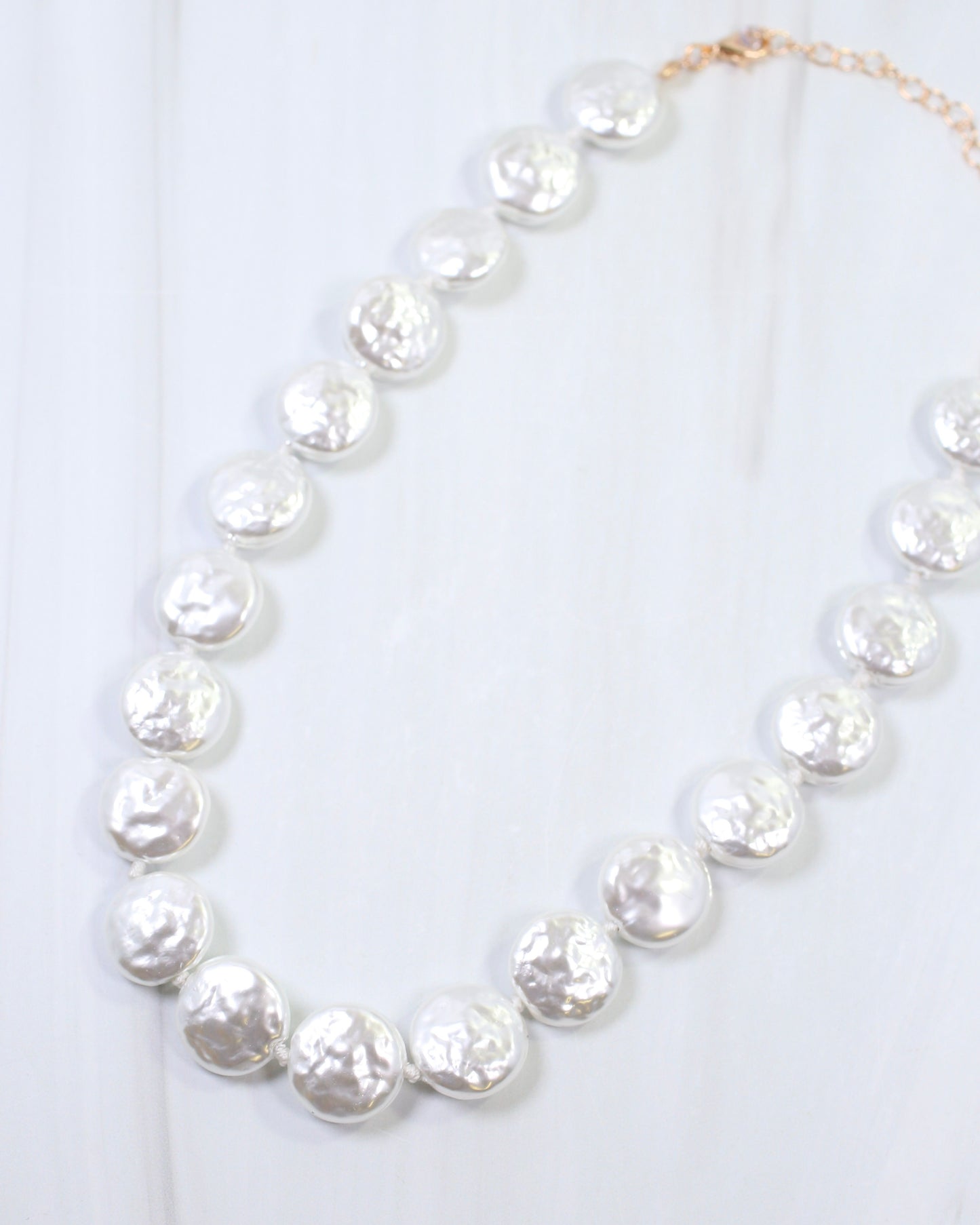 Alison Coin Pearl Necklace Cream