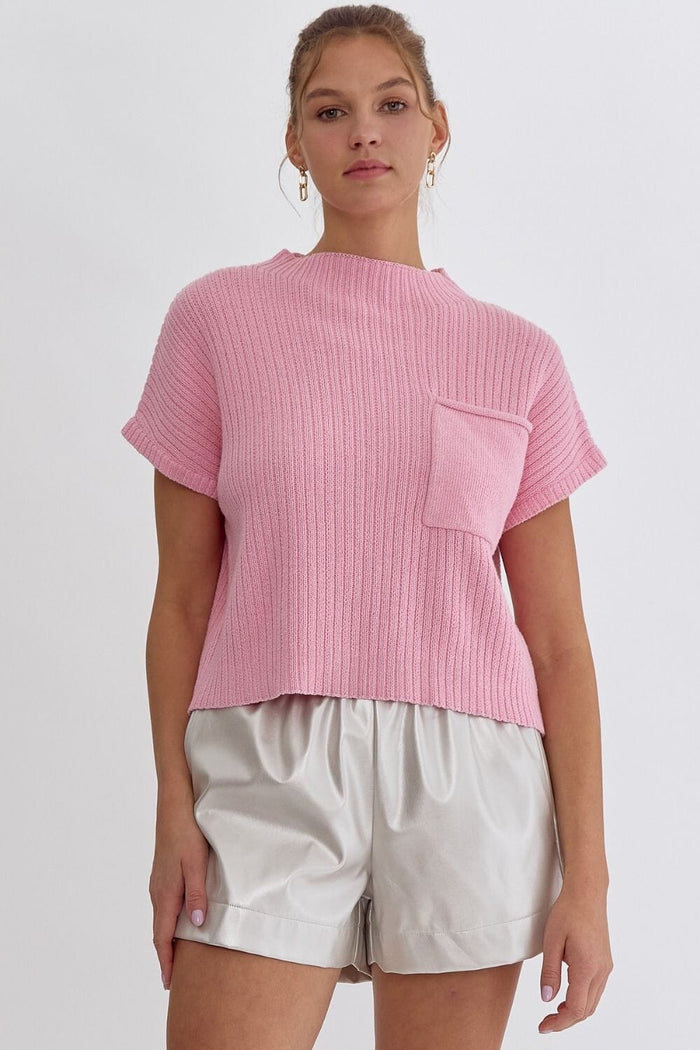 A Daydream Away Pink Knit Top - Caroline Hill