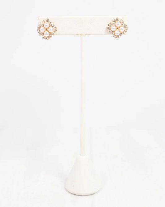 Tamlyn Clover Earring Cream