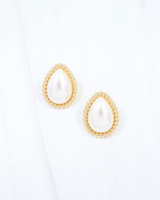 Boonville Pearl Drop Earring Cream