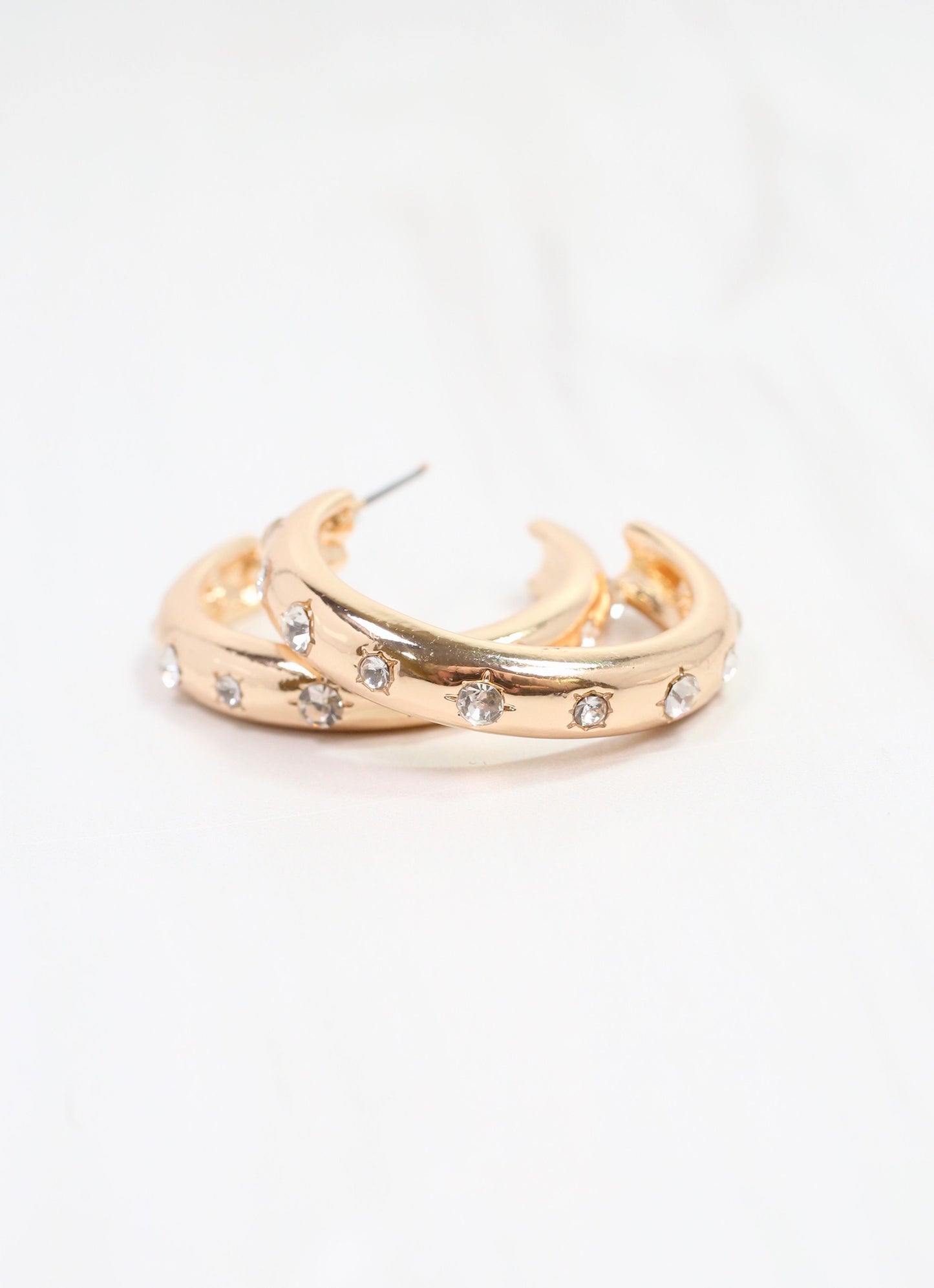 Wynne CZ Hoop Earring Gold