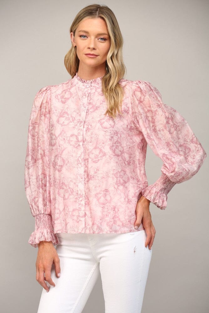 Abigail Pink Floral Blouse - Caroline Hill