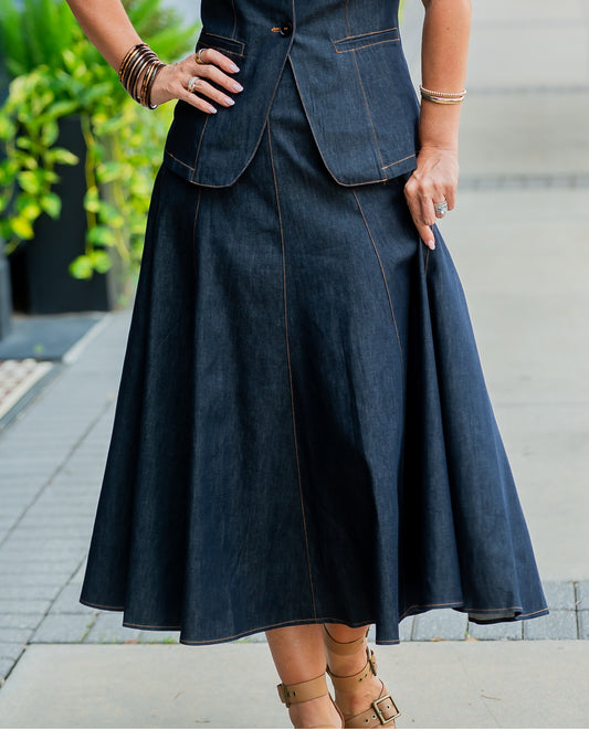 Maevie Denim Skirt