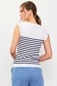 All About You Navy Stripe Top - Caroline Hill