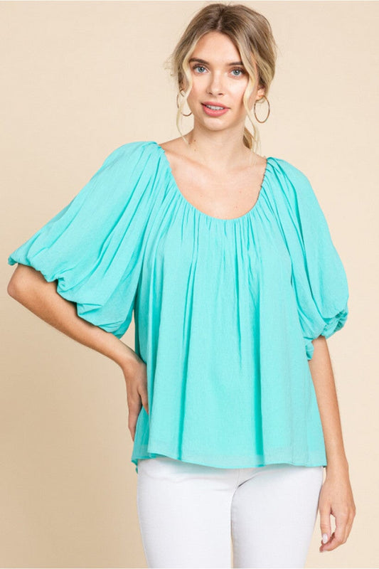 All Day Long Mint Top - Caroline Hill