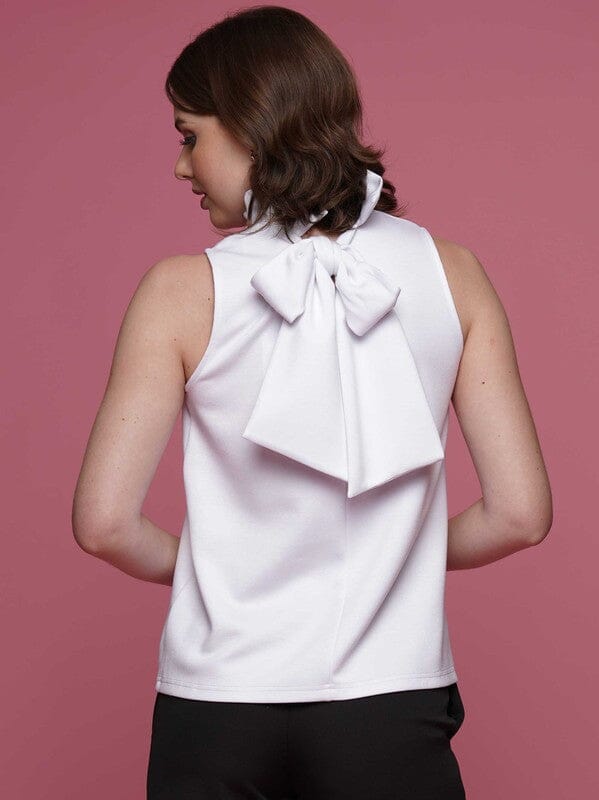 All The Way Home White Ruffled Neck Top - Caroline Hill