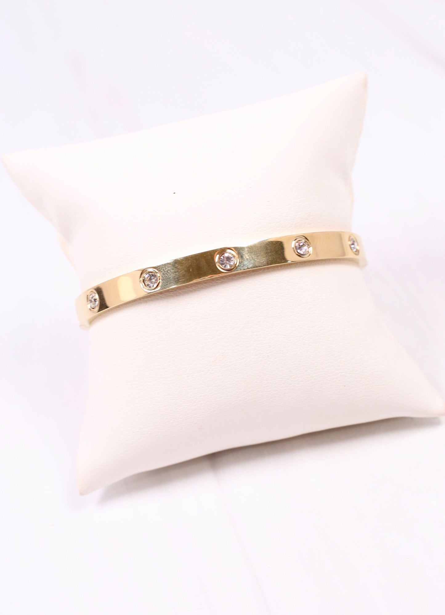 Almeria CZ Metal Bracelet GOLD - Caroline Hill