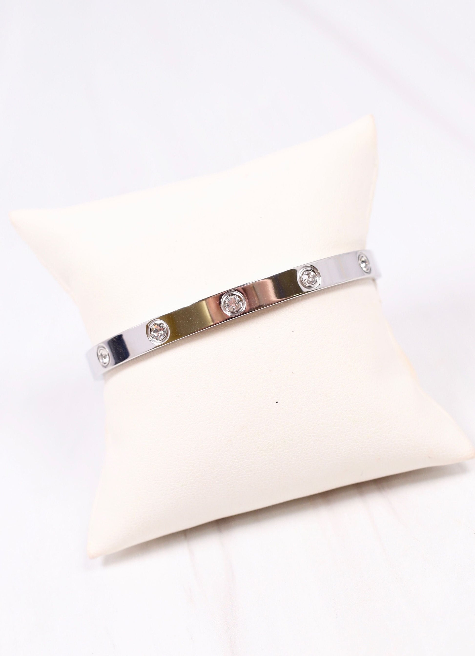 Almeria CZ Metal Bracelet SILVER - Caroline Hill