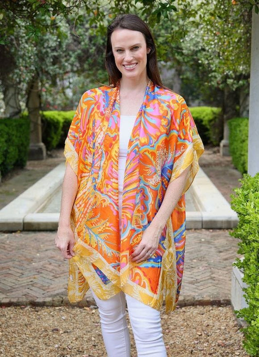 Altonne Printed Kimono ORANGE - Caroline Hill