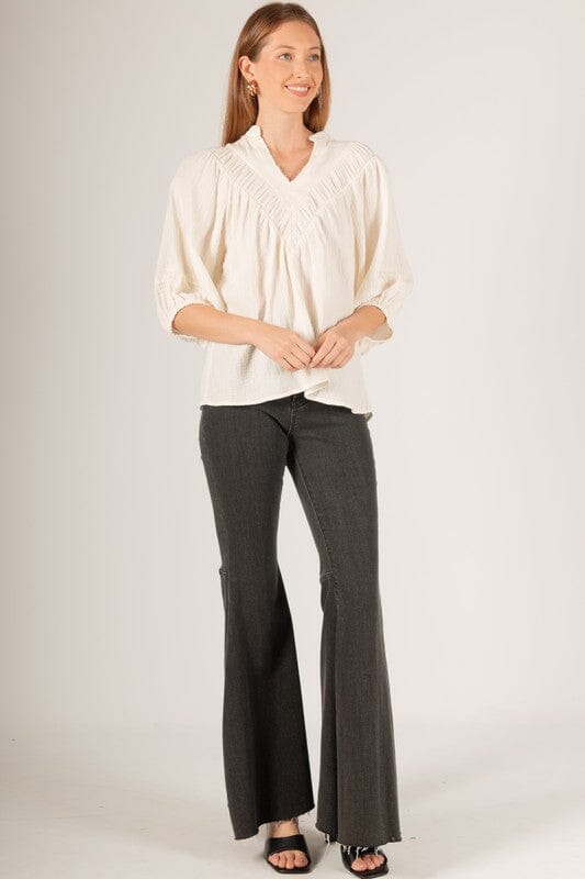 Another Round White Gauze Top - Caroline Hill