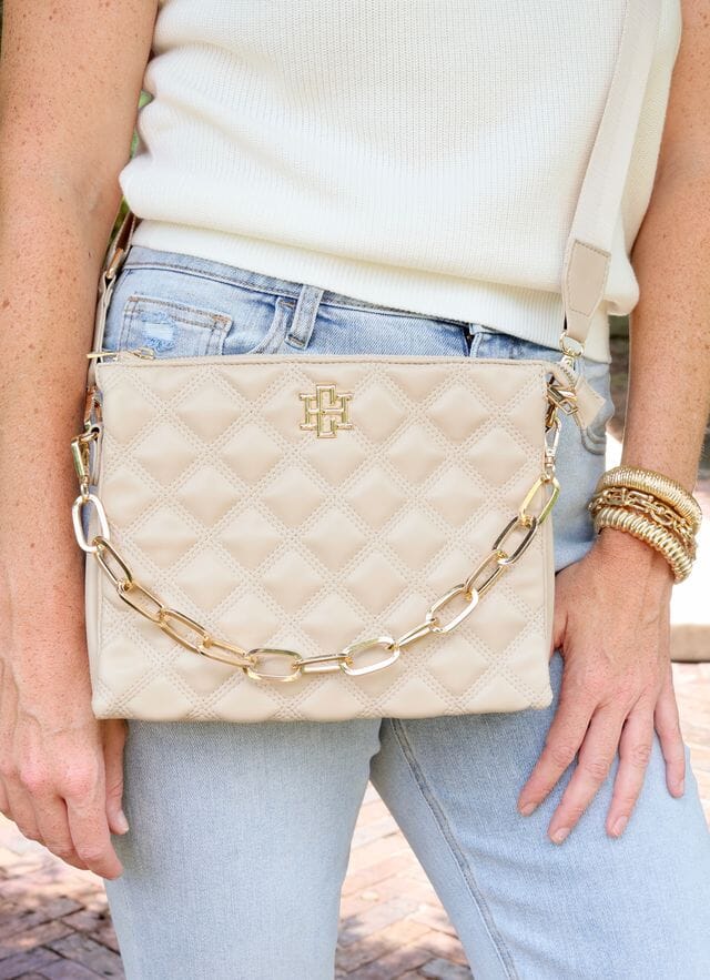 Ariana Crossbody NUDE QUILTED DQ - Caroline Hill