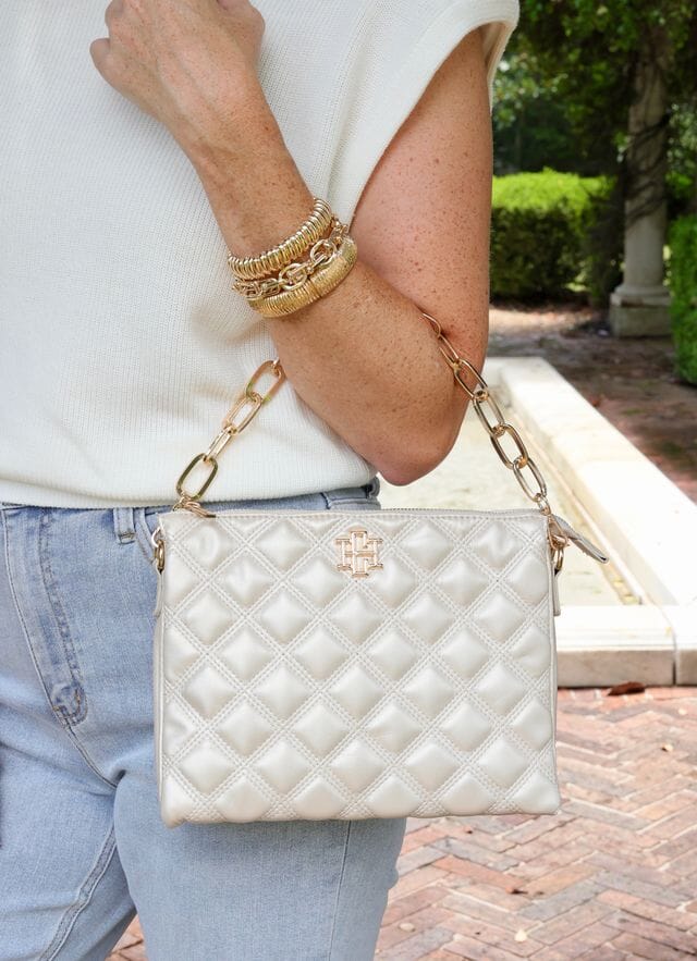 Ariana Crossbody PEARL QUILTED DQ - Caroline Hill