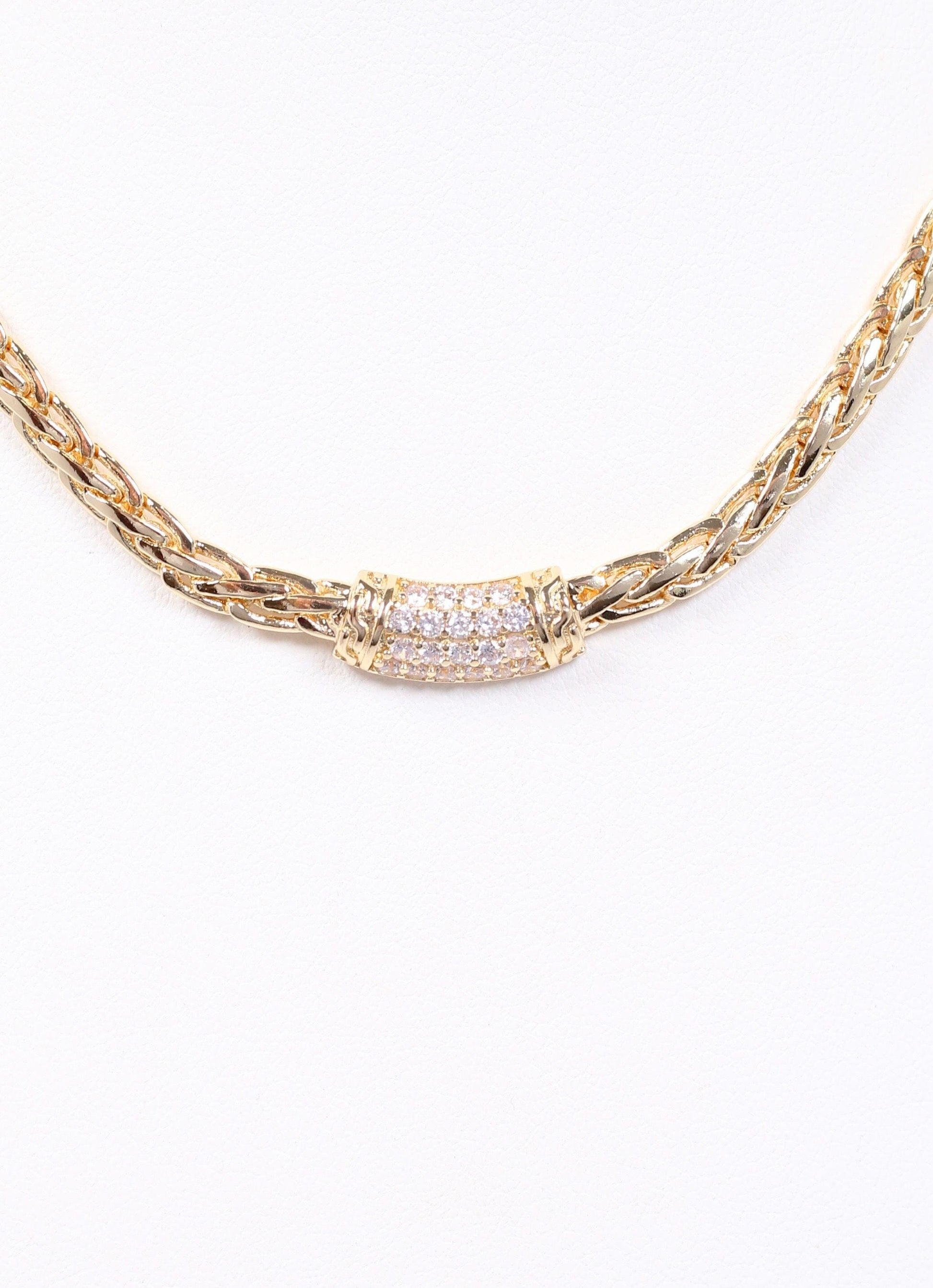 Armand CZ Necklace GOLD - Caroline Hill