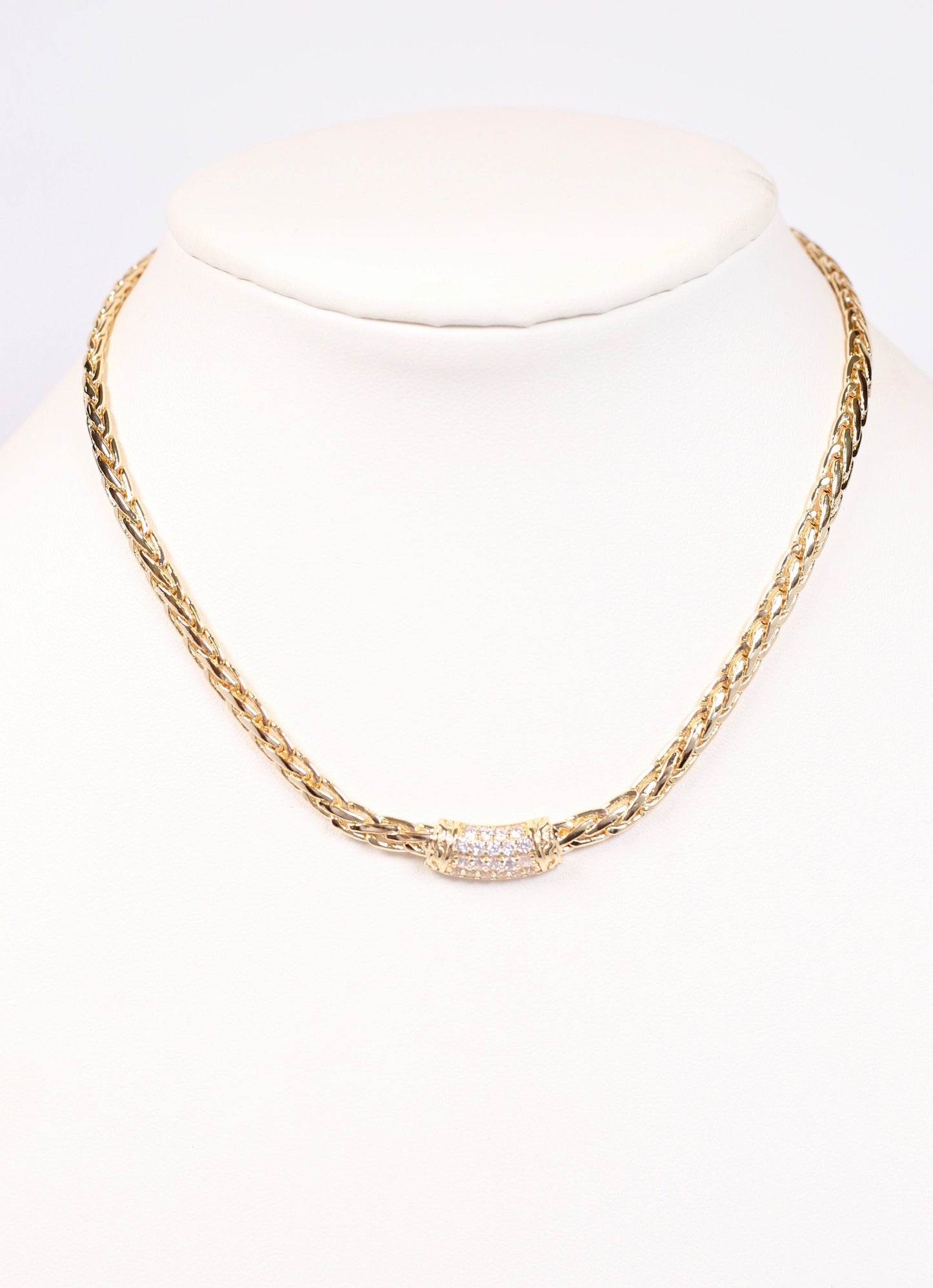 Armand CZ Necklace GOLD - Caroline Hill