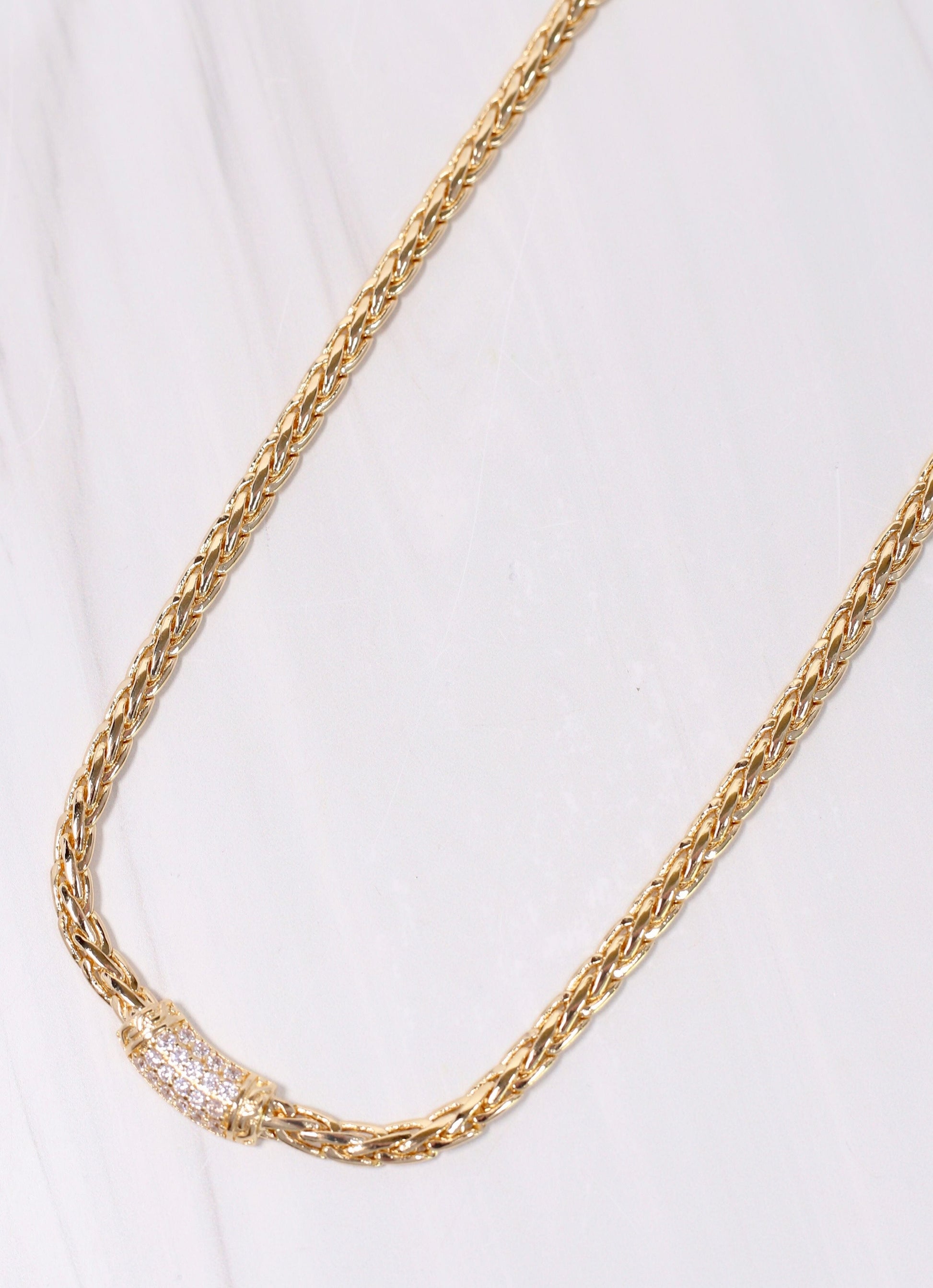 Armand CZ Necklace GOLD - Caroline Hill