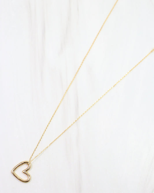 Estela Heart Necklace WR Gold