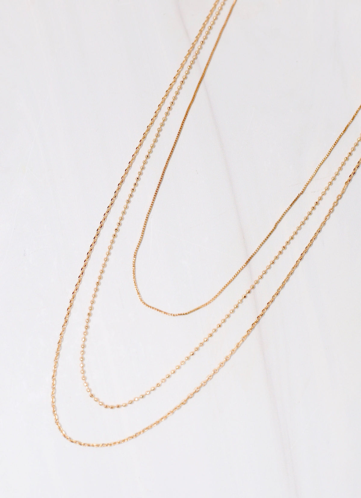 Auclair Thin Layered Necklace GOLD - Caroline Hill