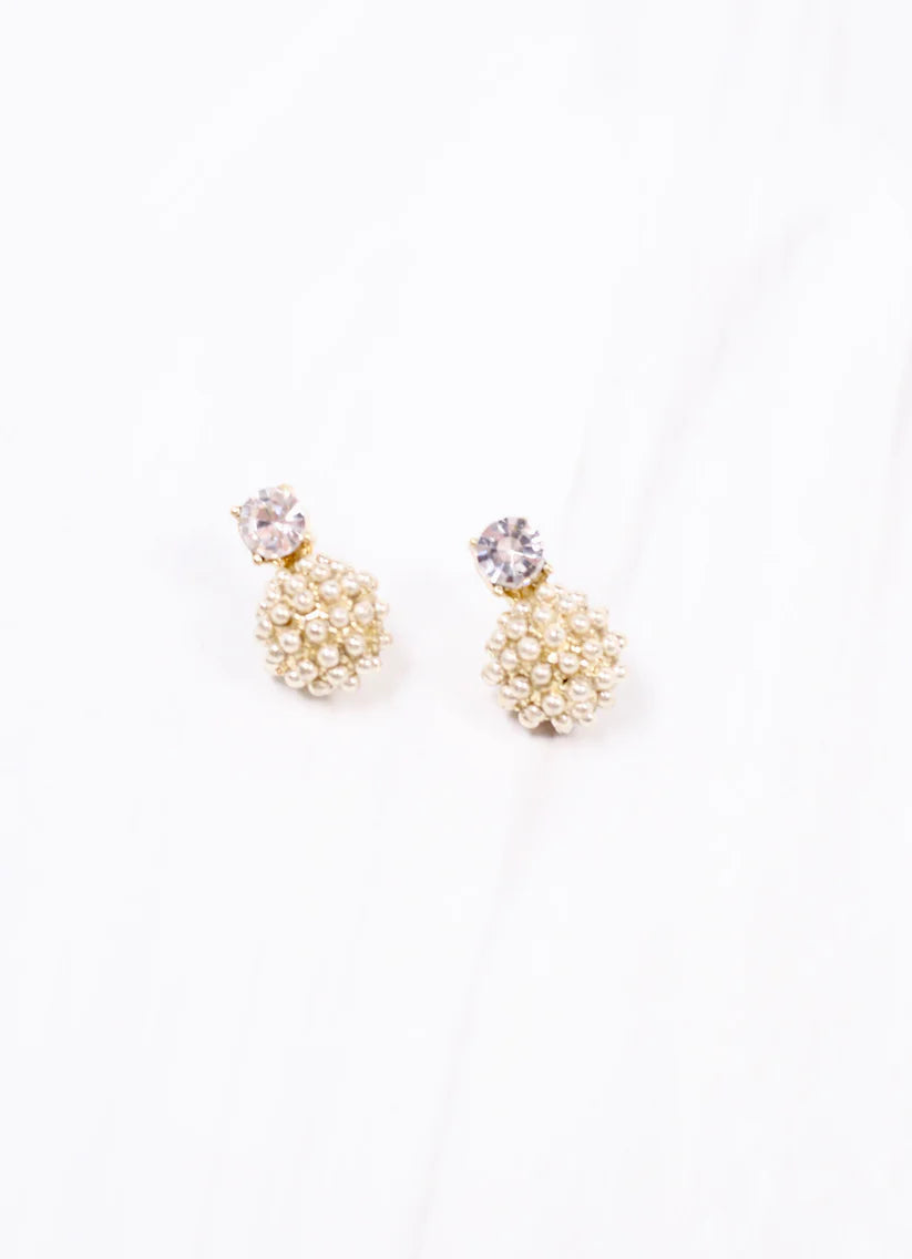 Woodall CZ Drop Earring GOLD