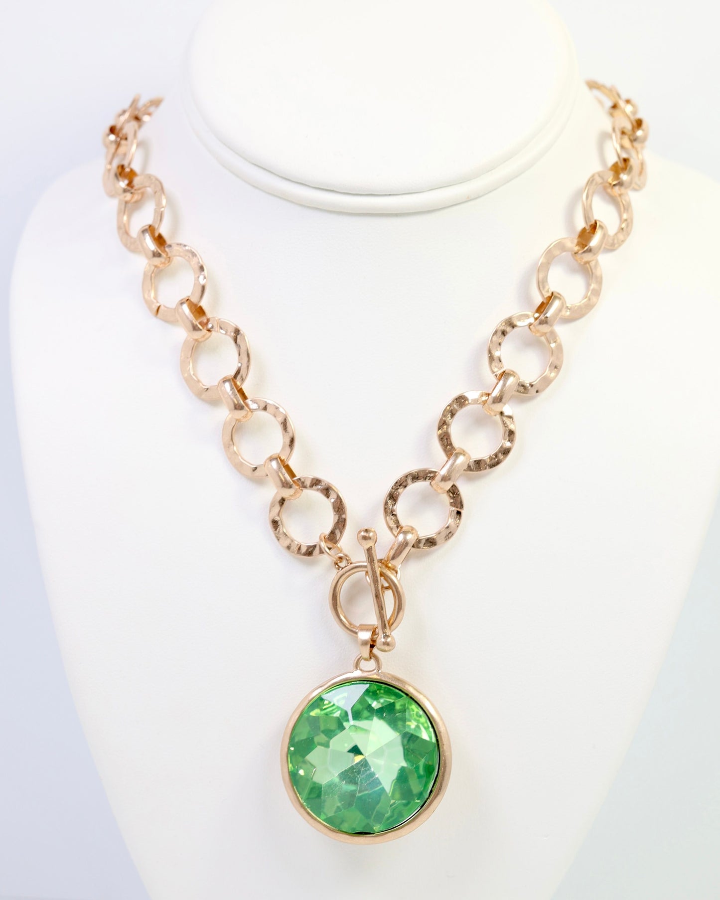 Palace Crystal Pendant Necklace Green