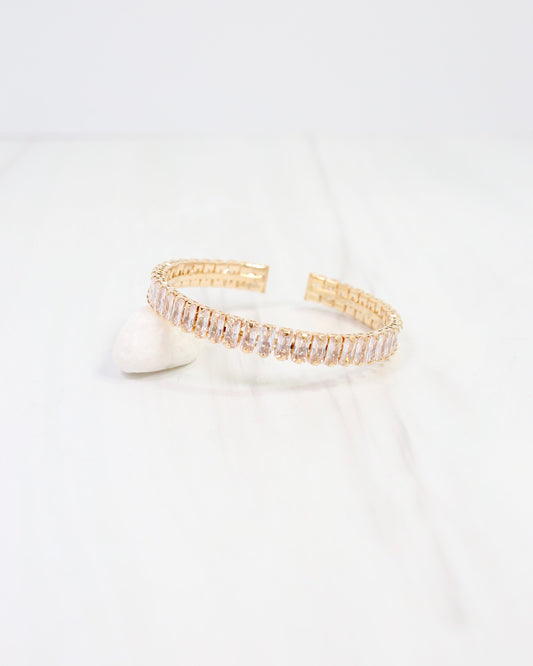 Paradise CZ Cuff Bracelet Gold