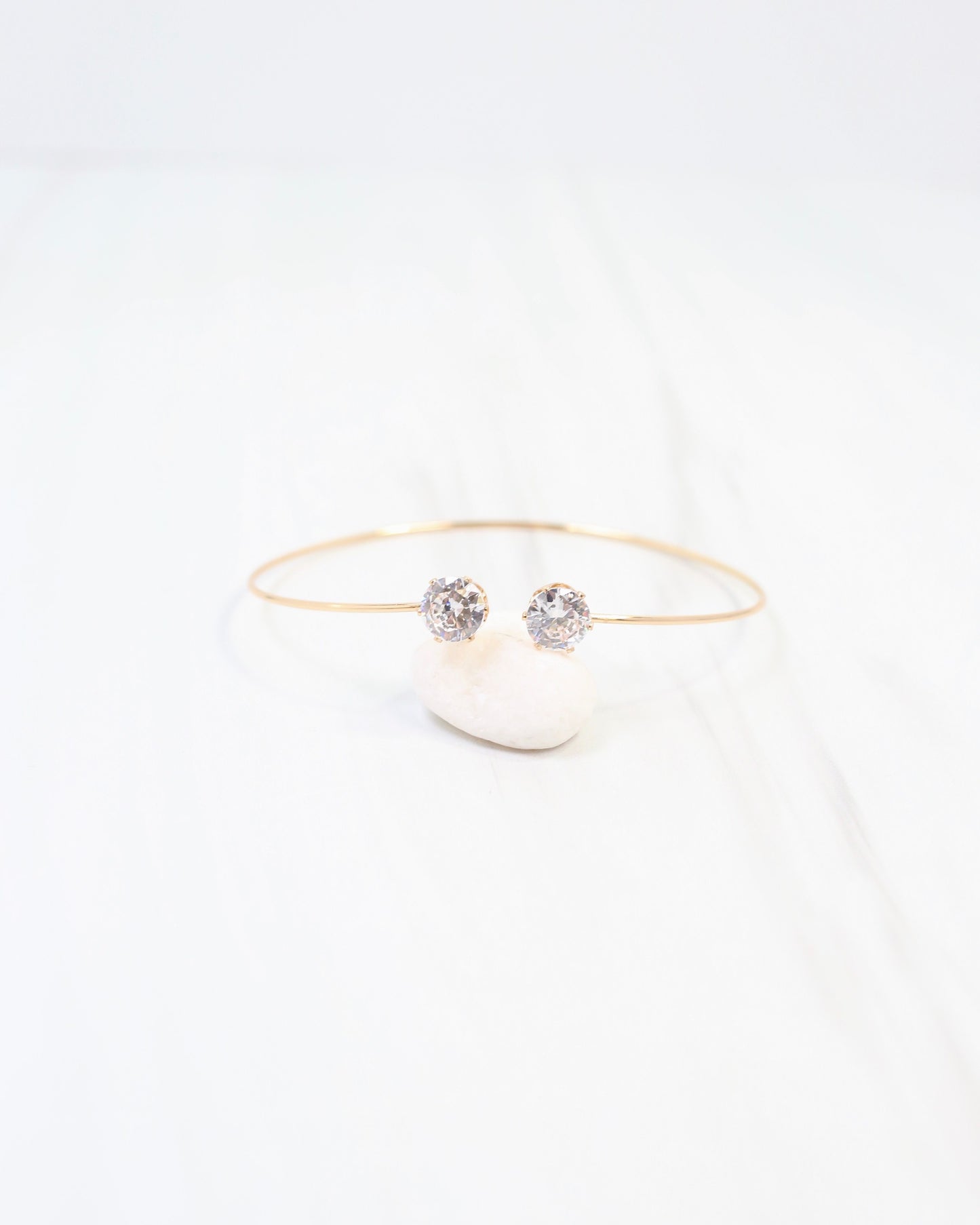 Sturbridge Double CZ Cuff Bracelet Gold