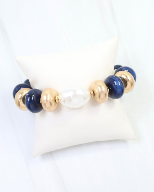 Abenger Beaded Bracelet Navy